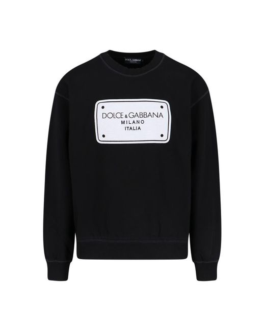 Dolce Gabbana Logo Sweatshirt in Black for Men Lyst UK