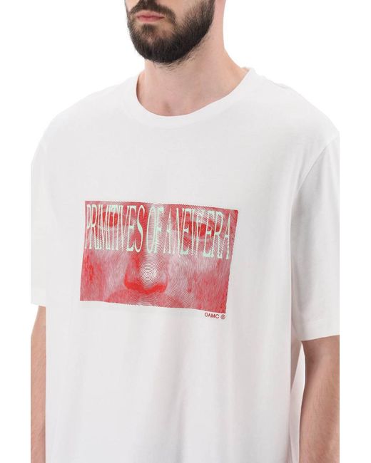 OAMC Pink 'albrecht' T-shirt With Print for men