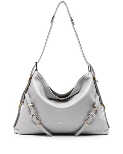 Givenchy Gray Voyou Medium Leather Shoulder Bag