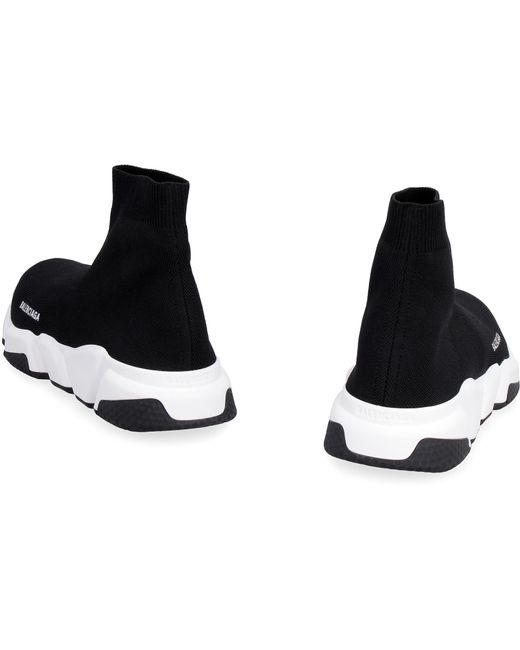 Balenciaga White Speed Knitted Sock-style Sneakers for men