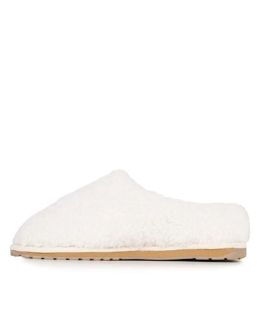 EMU White Wool Slipper Sandals