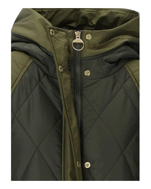 Barbour Elspeth Quilted Green Hooded Jacket