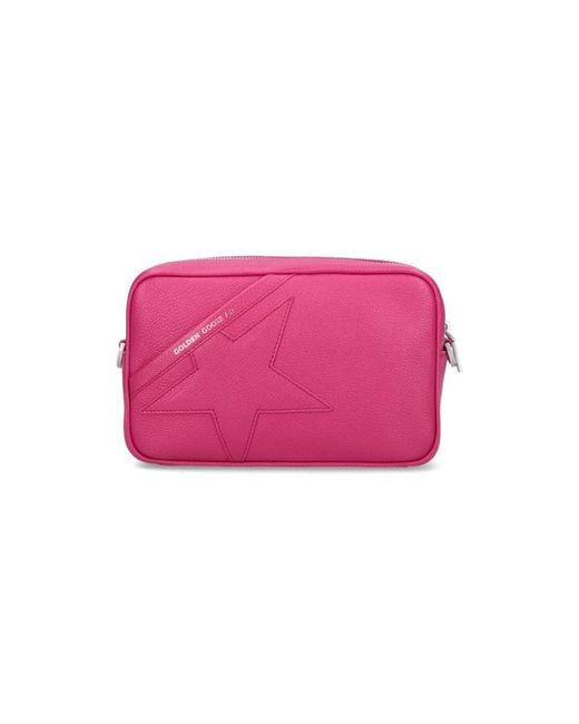 Golden Goose Deluxe Brand Pink Star Fuchsia Leather Bag
