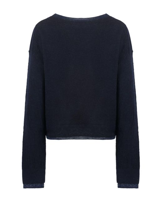 Vince Blue Long Sleeve Crew-neck Sweater