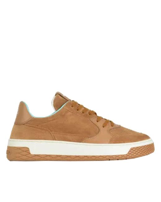 Pànchic Brown Low-top Suede And Leather Sneaker Shoes for men