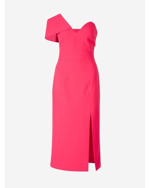 Safiyaa Pink Dalia Midi Dress