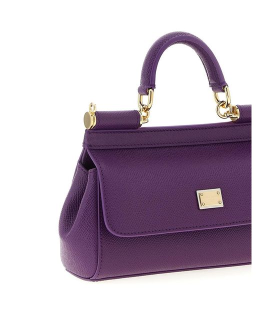 Dolce & Gabbana Purple 'Sicily' Small Handbag