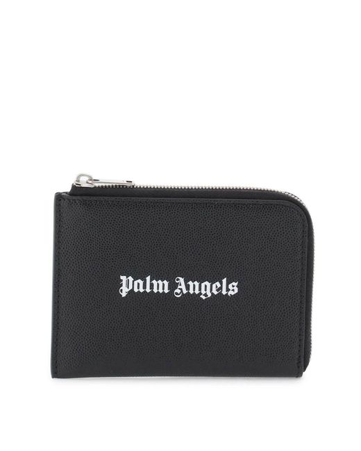 Palm Angels Black Mini Pouch With Pull-out Cardholder for men