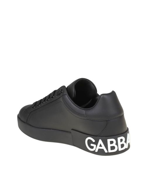 Dolce & Gabbana Black Sneakers From The Portofino Line for men