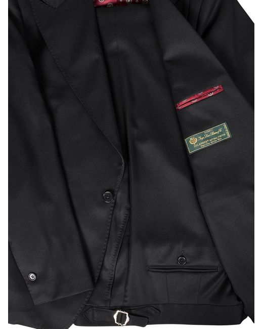 Franzese Collection Black Franzese Napoli James Bond Model Suit for men