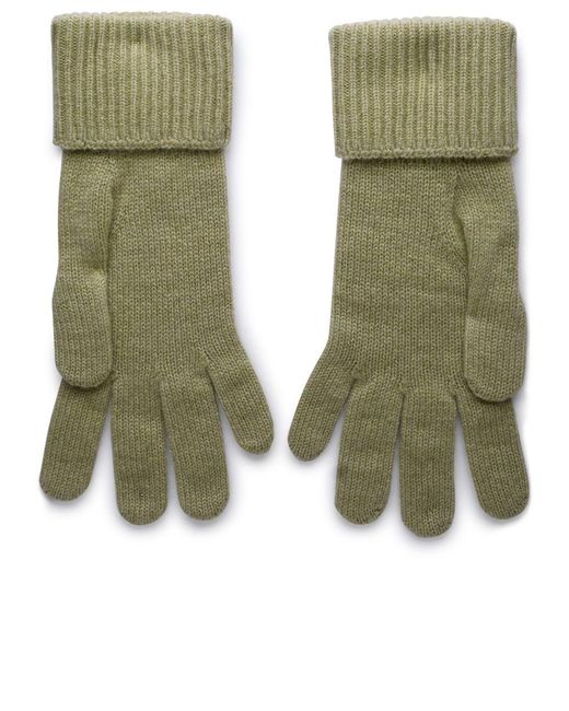 Burberry Green Beige Cashmere Blend Gloves