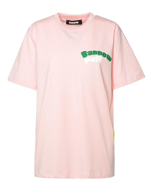 Barrow Pink Cotton T-Shirt