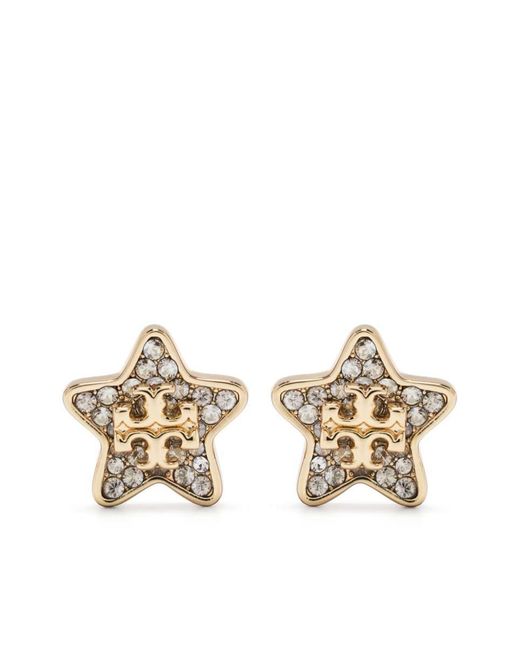 Tory Burch Metallic Kira Pavé Star Stud Earrings