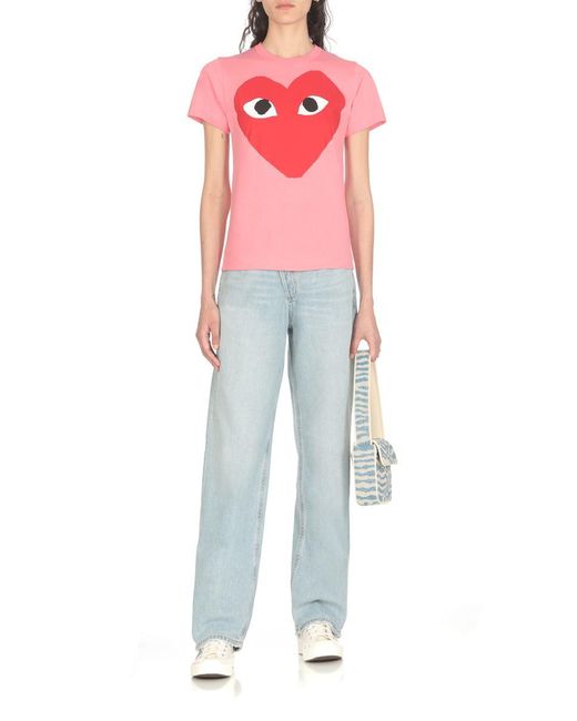 COMME DES GARÇONS PLAY Red Comme Des Garcons Play T-Shirts And Polos