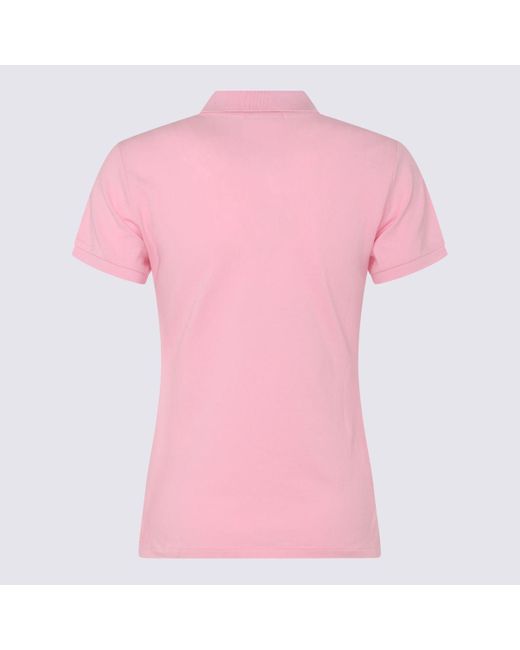 Polo Ralph Lauren Pink And Lilac Cotton Blend Polo Shirt