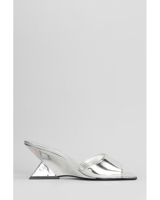 SCHUTZ SHOES White Abbie Sculpt Slipper-Mule
