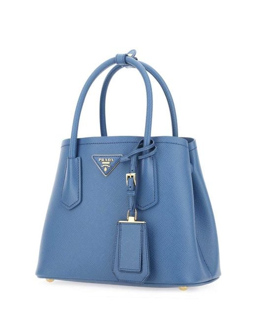 Prada Cerulean Blue Leather Handbag