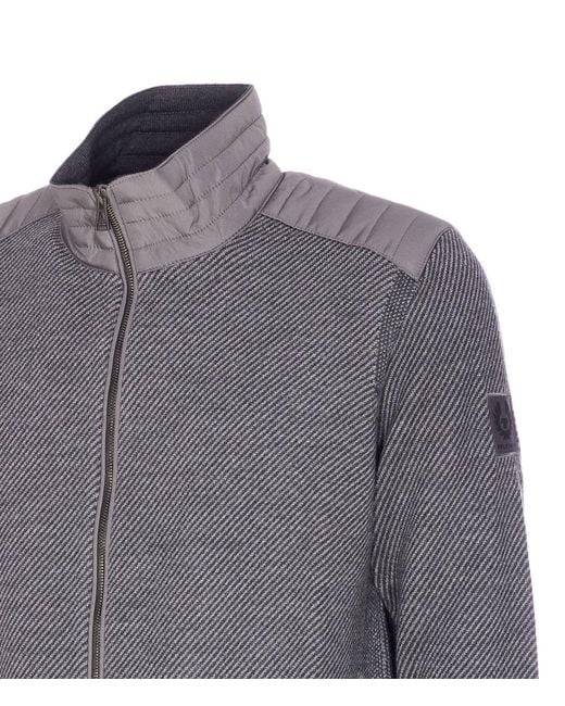 Belstaff Gray Kelby Zip Up Cardigan for men