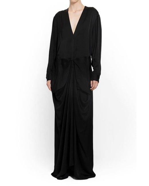 Totême Toteme Khaki Seamless Maxi Dress in Black