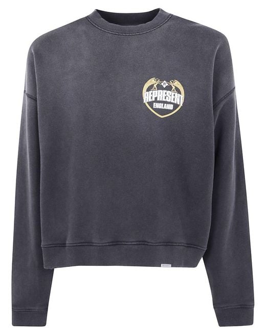 Represent Gray Angel Border" Sweatshirt for men