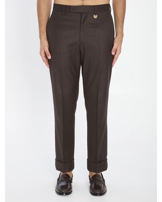 Burberry Gray Tailored Wool Trousers for men