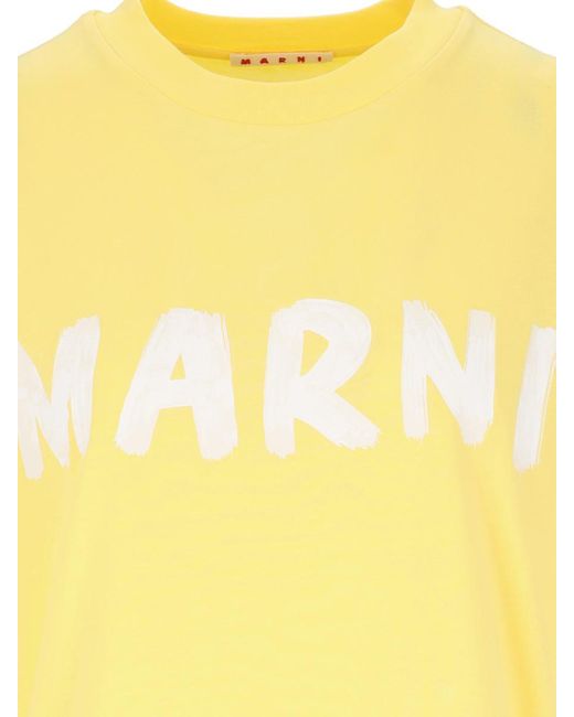 Marni Yellow Logo T-shirt
