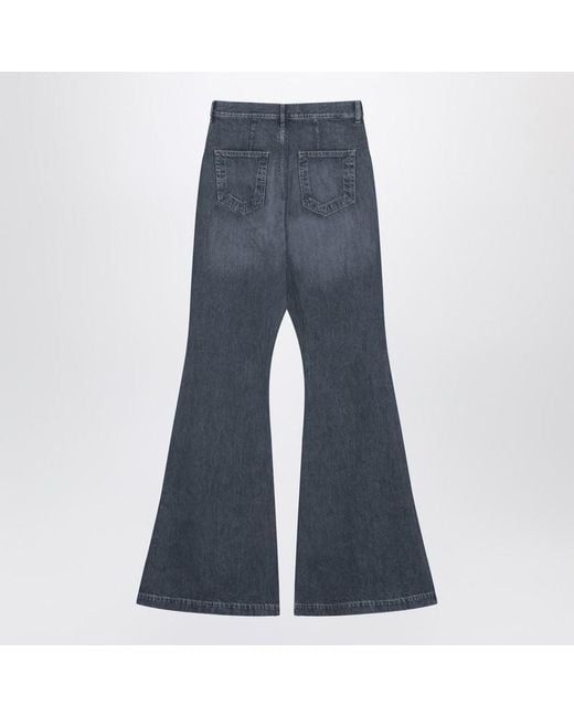 Rick Owens Blue Washed Flared Jeans for men