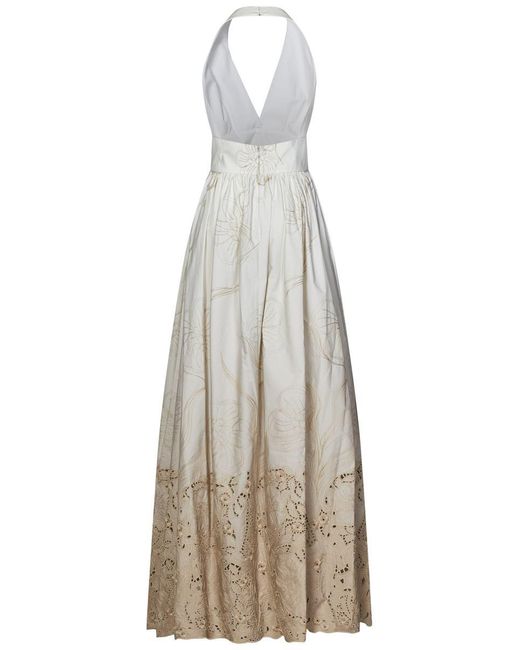 Elie Saab White Long Dress