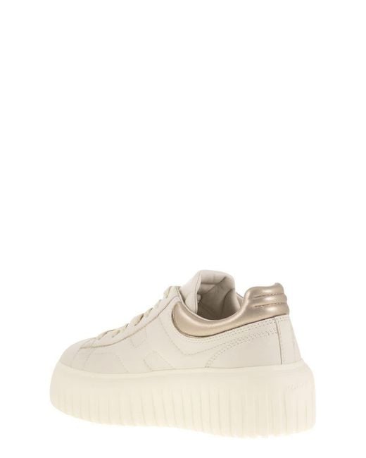 Hogan Natural H-Stripes Leather Trainers