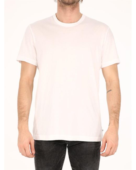 James Perse White Cotton T-shirt for men