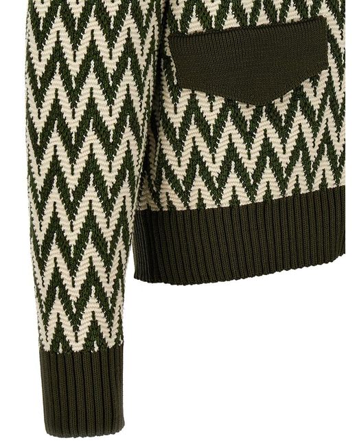 Lanvin Black Curb Chevron Sweater, Cardigans for men