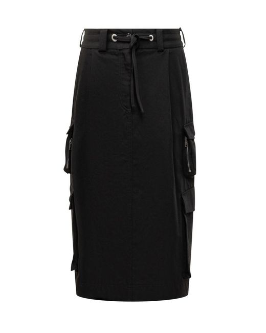 Dolce & Gabbana Black Cotton Cargo Skirt