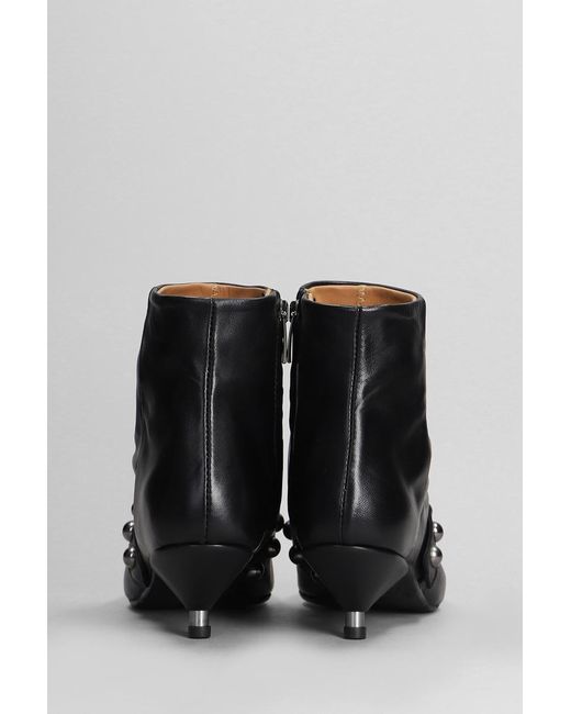 GISÉL MOIRÉ Black Niara High Heels Ankle Boots