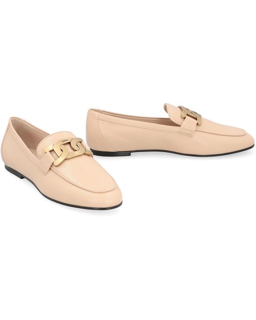 Tod's Pink Kate Leather Loafers