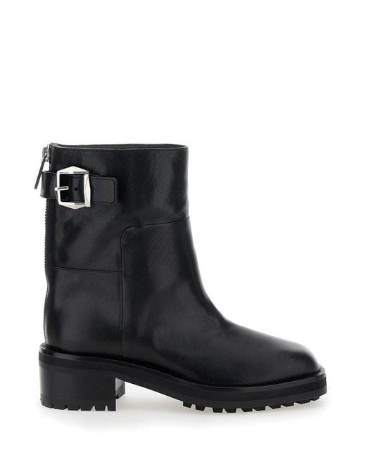 Jimmy Choo Calf Leather Ankle Boots in Black Lyst