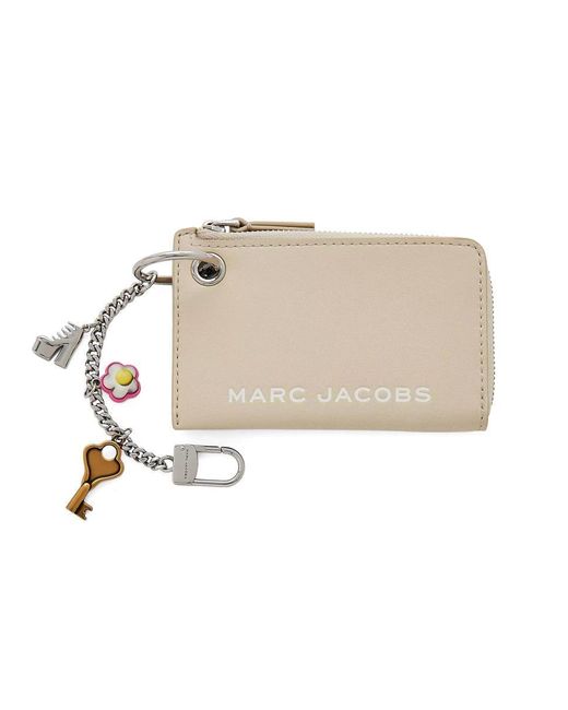 Marc Jacobs Natural Zippered Wallet With Pendant