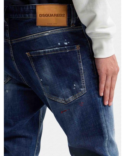 DSquared² Blue Teddy Straight Jeans for men