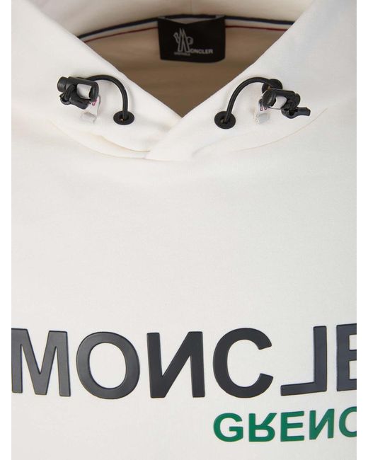 3 MONCLER GRENOBLE White Signature Printed Hoodie for men