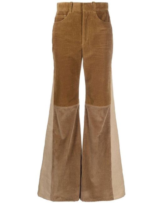 Chloé Brown High-Waisted Flared Trousers