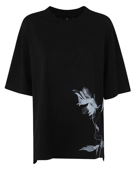 Y-3 Black Printed T-shirt Clothing