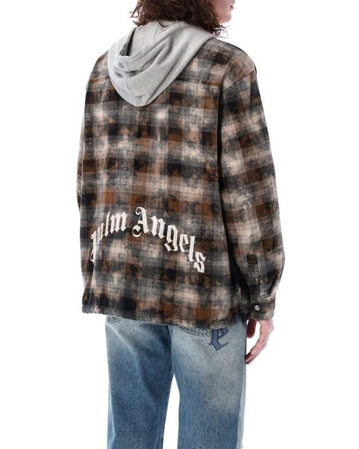 Palm Angels Curved Logo Cord Overshirt Shirts 600065808nvy main image 0