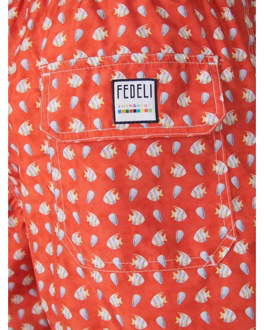 Fedeli Red Madeira Swimsuit for men