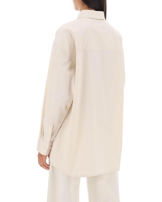 Lemaire White Oversized Shirt In Poplin