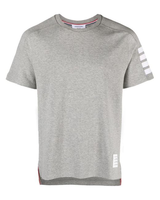 Thom Browne Gray 4-bar Short-sleeve T-shirt - 1 Grey for men