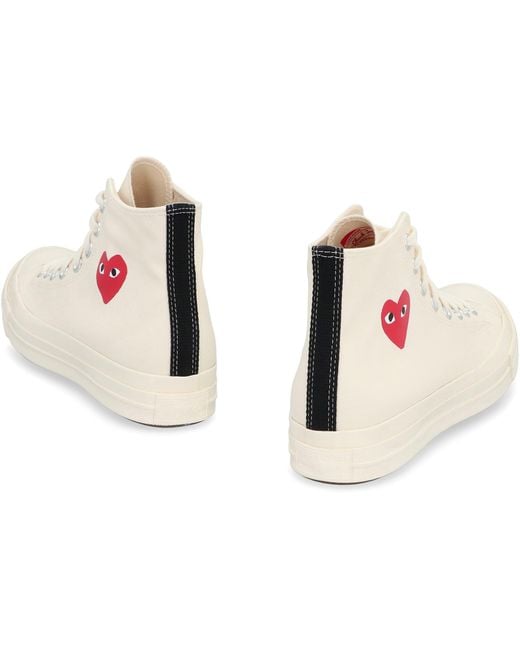 COMME DES GARÇONS PLAY Pink Small Heart Hi Top for men