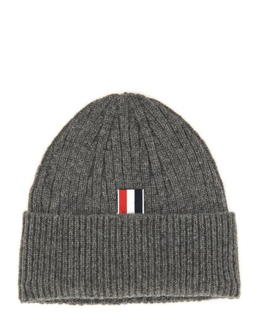 Thom Browne Gray Cashmere Hat for men