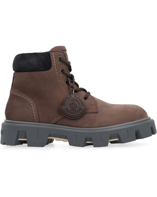 Moncler Brown Peak City Lace-Up Boots for men