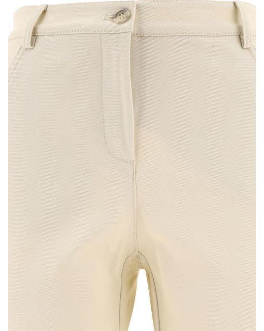 Pinko Natural Flared Tricotine Trousers