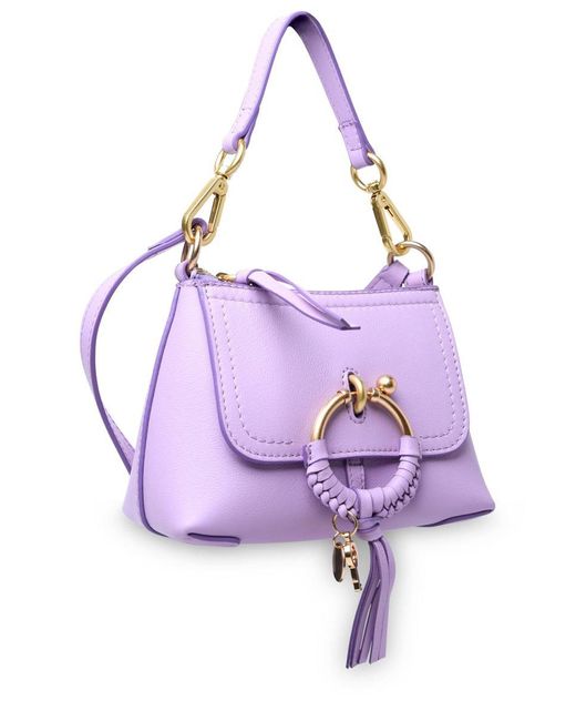 See By Chloé Purple 'Joan' Mini Lilac Cowhide Crossbody Bag