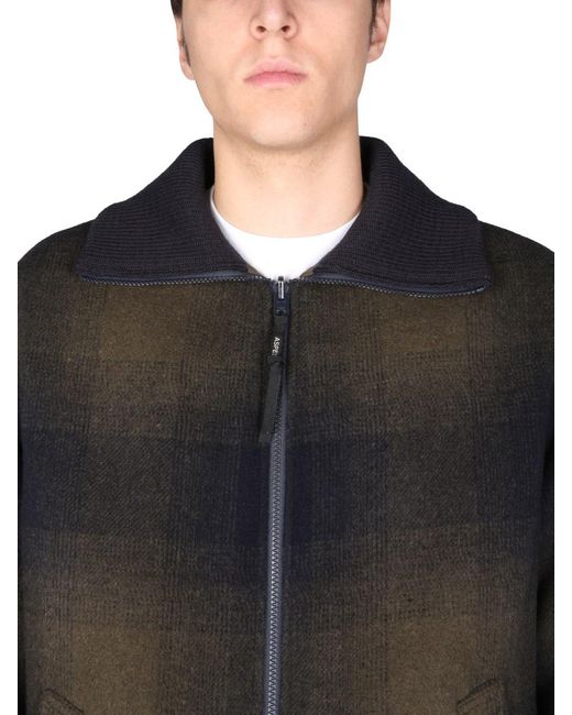 Aspesi Black Reversible Jacket for men